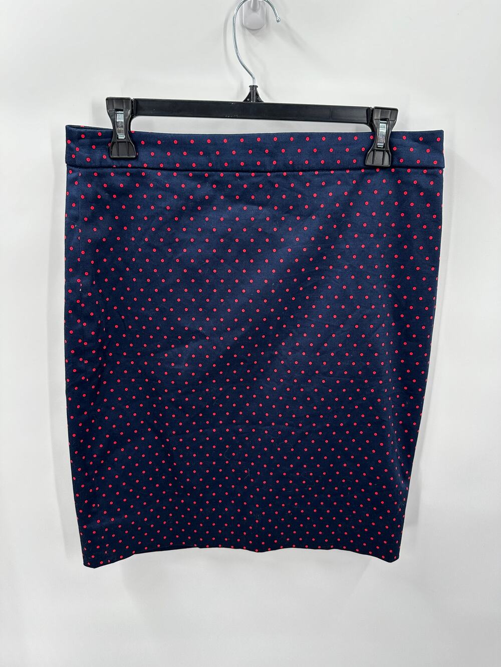 J. CREW NWT 37532 The Pencil Skirt in Navy Polka Dot // 4